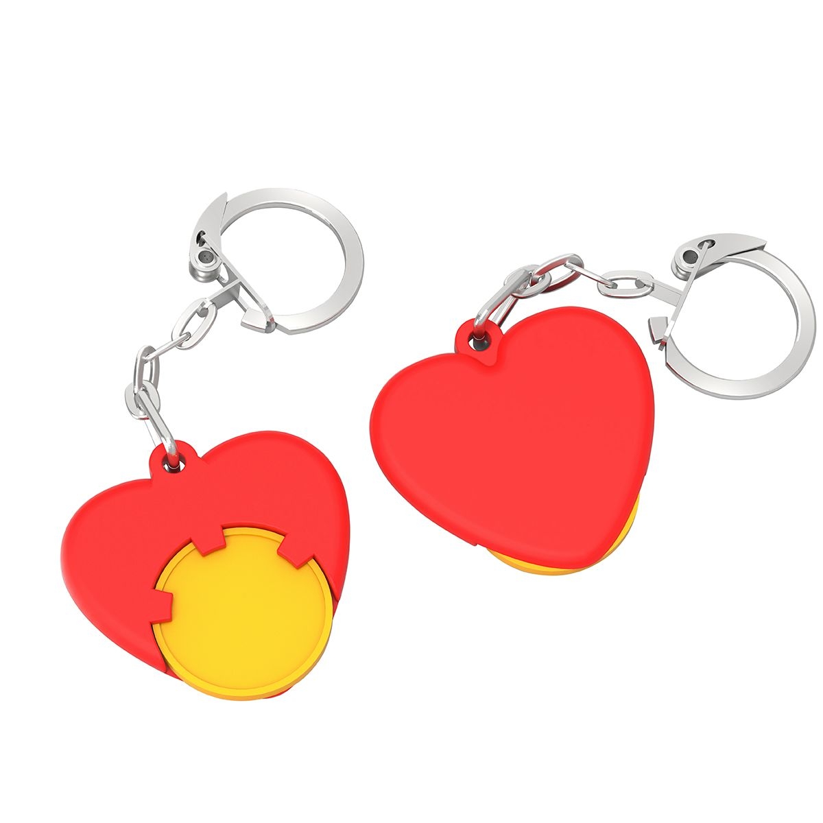 HE8652K-4-1Chiphalter mit 1€-Chip _Herz_ gelb_ rot