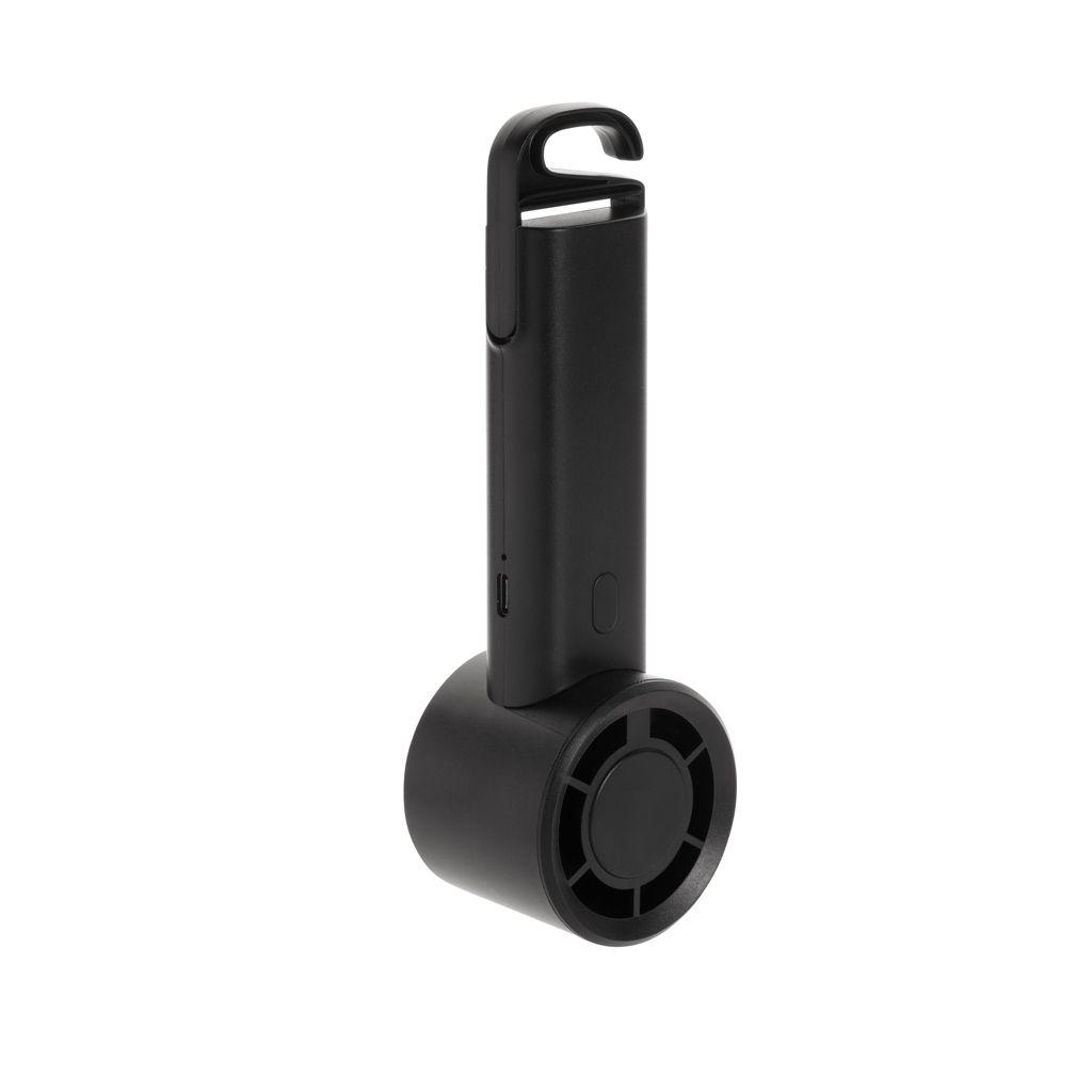 XDP457.07-01Twist wiederaufladbarer tragbarer Ventilator aus RCS rABS_ schwarz