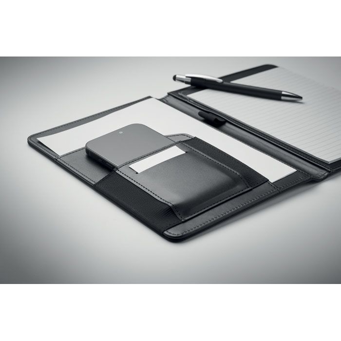 MO2569-03Folio DIN A5-Mappe 300D RPET_ schwarz