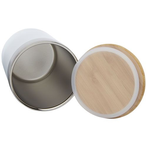 PF100670-1Lagan 330 ml Kupfer-Vakuum Isolierbecher mit Bambusdeckel_ weiss