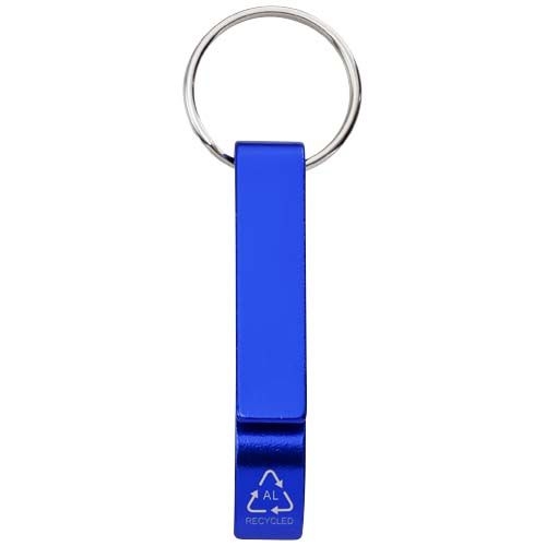 PF104571-2Tao Schluesselanhaenger mit Flaschen- und Dosenoeffner aus recyceltem RCS Aluminium_ royalblau