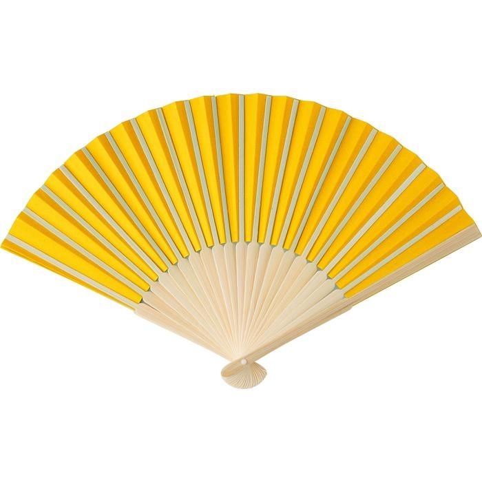 GI1041502-06Handfaecher aus Bambus Elio_ gelb