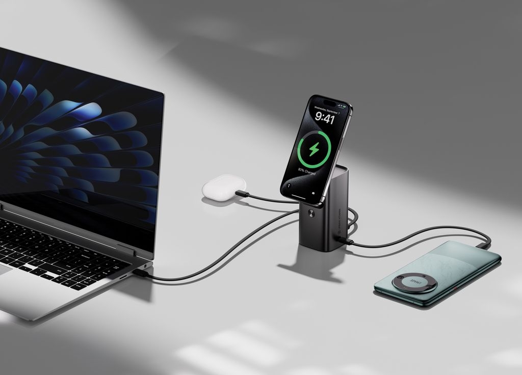 XDP322_77-02Urban Vitamin Sunnyvale 100W 15.000mAh magnetische Powerbank_ grau