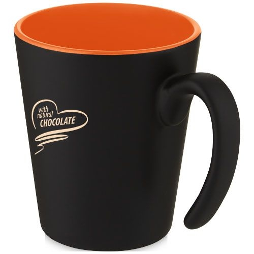 PF100687-4Oli 360 ml Keramikbecher mit Henkel_ orange_schwarz