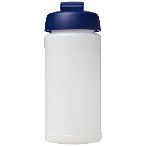 PF210068-18Baseline® Plus 500 ml Sportflasche mit Klappdeckel_ transparent_blau
