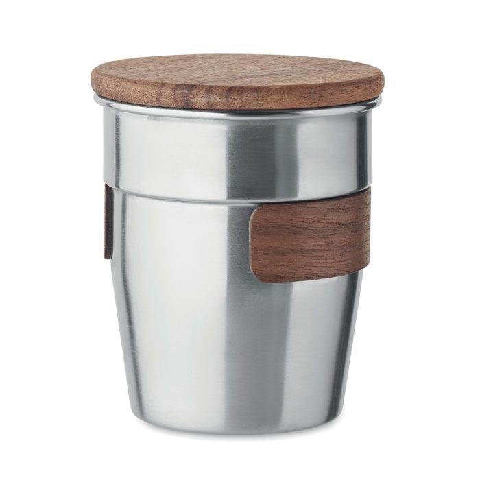 MO2322-16Walnut Einwandiger Becher 350 ml_ mattsilber