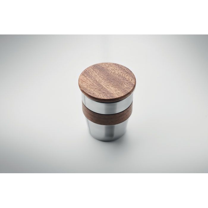 MO2322-16Walnut Einwandiger Becher 350 ml_ mattsilber