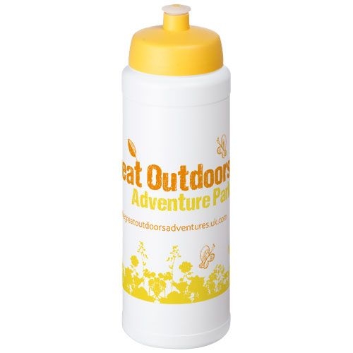 PF210690-11Baseline® Plus 750 ml Flasche mit Sportdeckel_ weiss_gelb