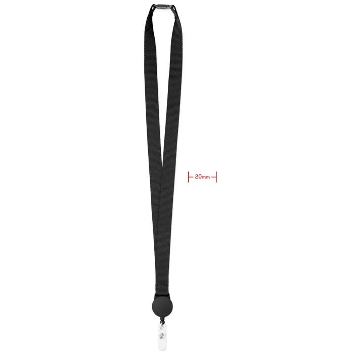 MO9852-03Zip Lanyard Lanyard mit Badge-Halter_ schwarz