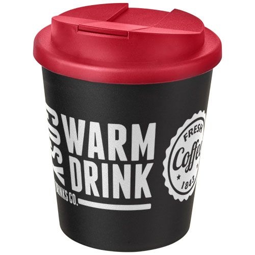 PF210699-7Americano® Espresso 250 ml Isolierbecher mit auslaufsicherem Schraubverschluss_ schwarz_rot