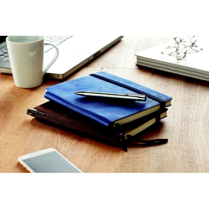 MO9108-04Softnote Notizbuch mit PU Cover_ blau