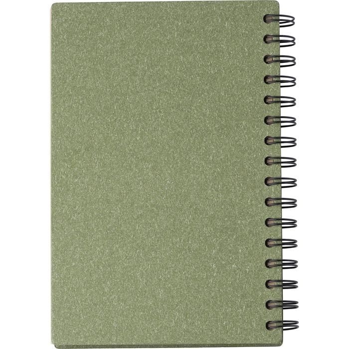 GI1015153-04Hardcover-Notizbuch aus recyceltem Karton Caleb_ gruen