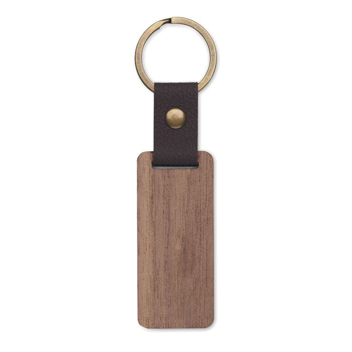 MO2369Nawkey Schluesselring Walnuss und PU