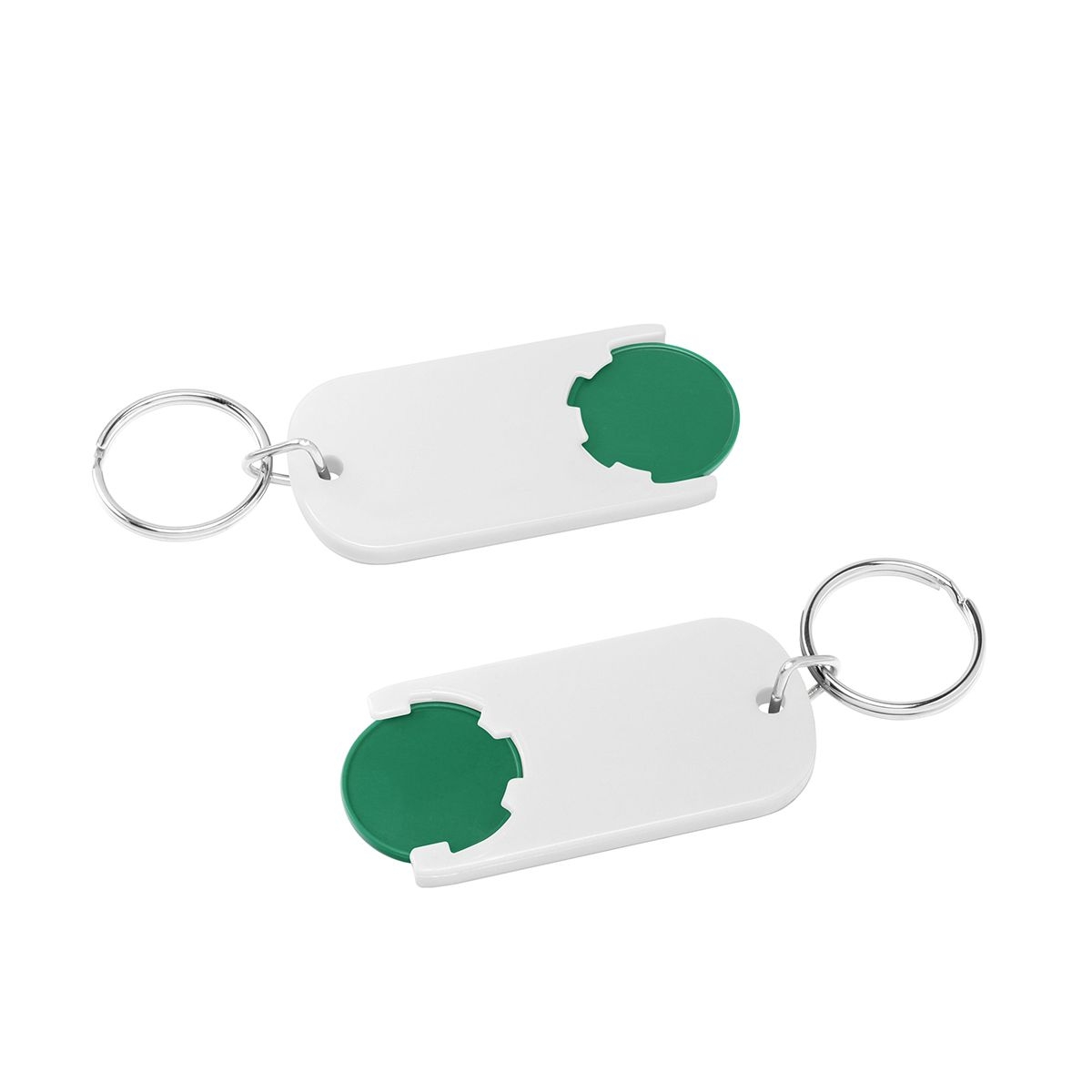 HE7439R-2-0Chiphalter mit 1€-Chip _Alpha_ gruen_ weiss