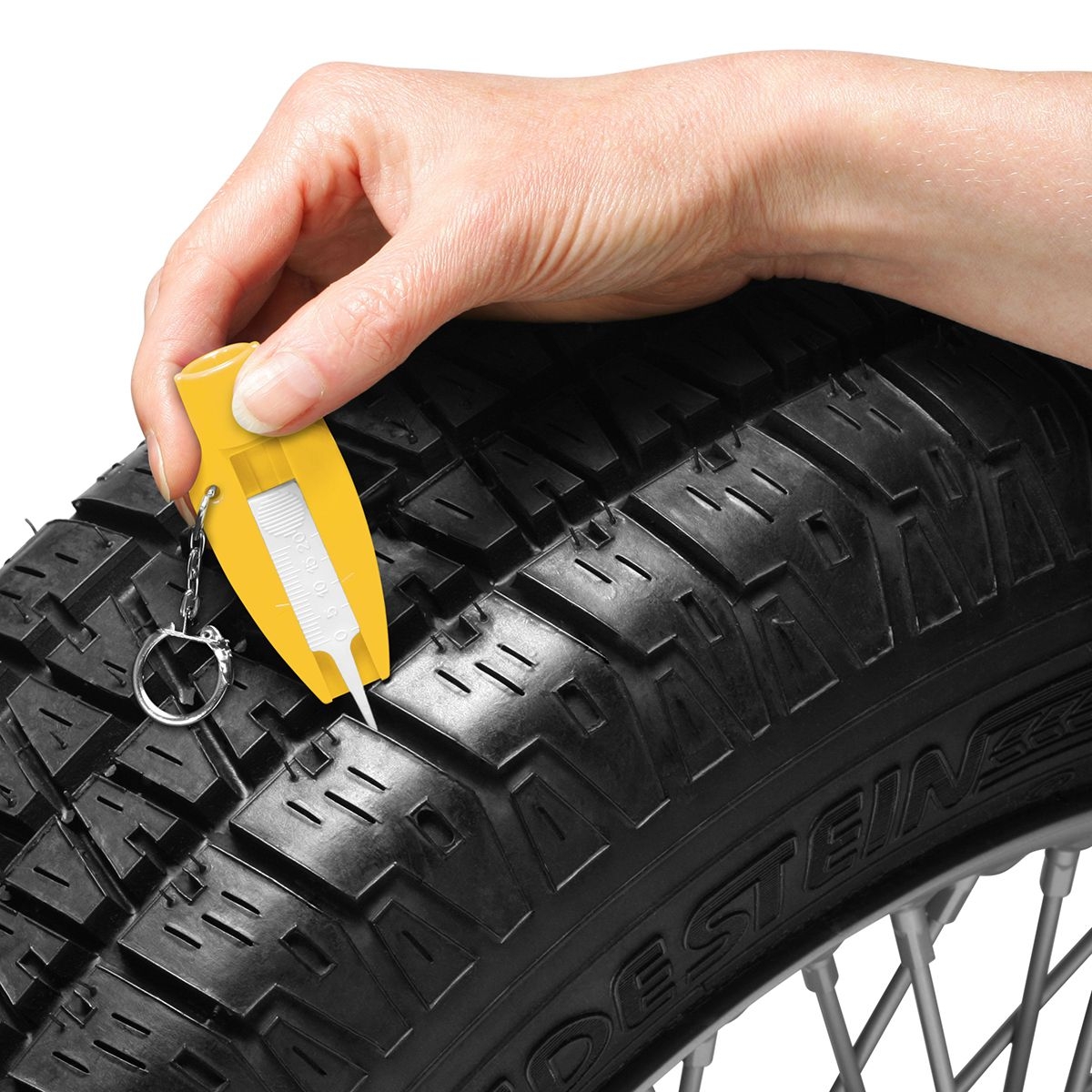 HE8275K-4-0Reifenprofiltiefenmesser mit Ventilkappendreher_ gelb_ weiss