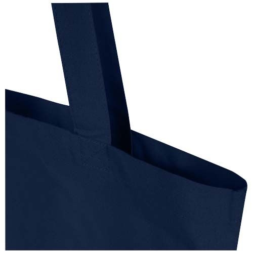 PF120760-5Madras Blend 140 g_m² Tragetasche aus GRS-recycelter Baumwolle 7L_ navy