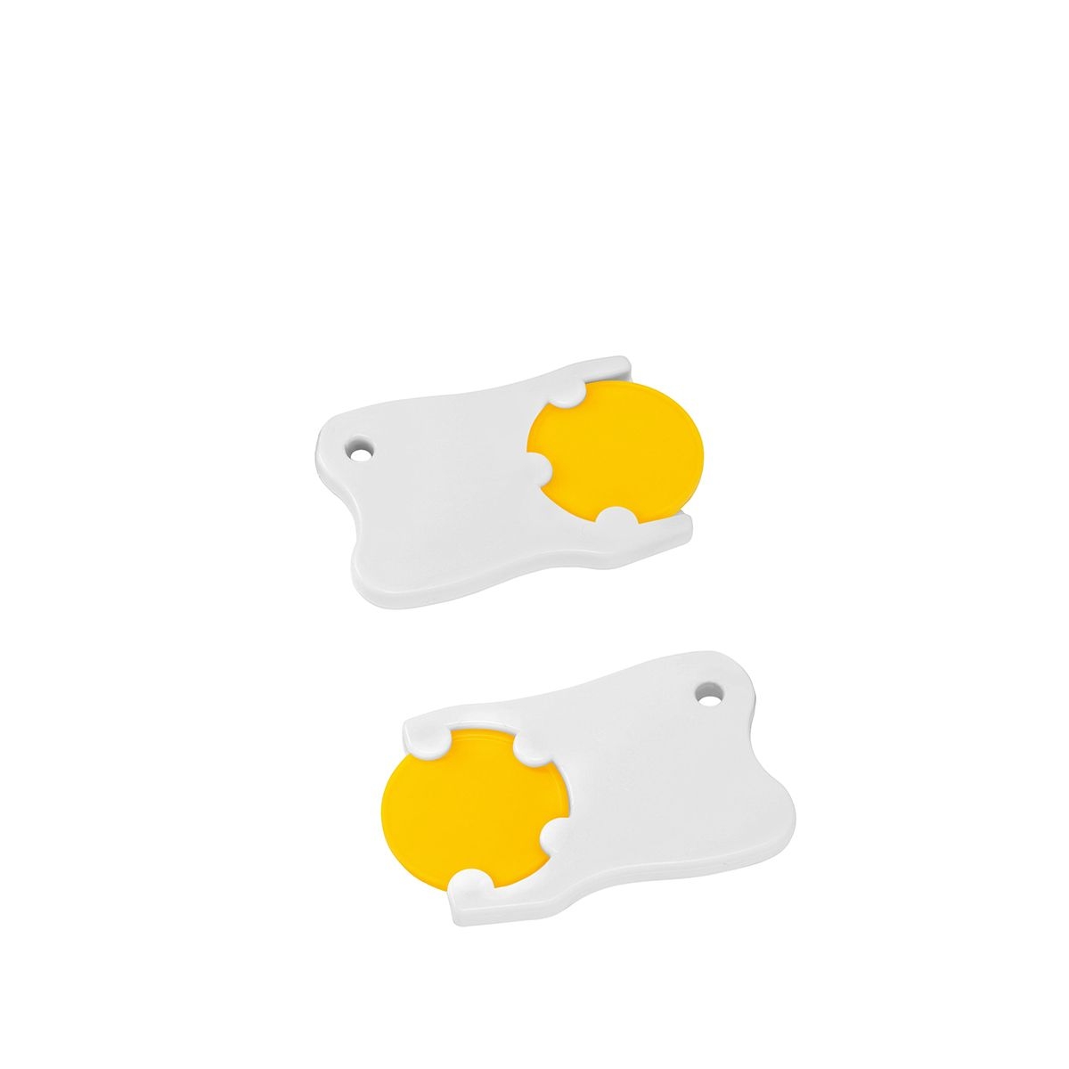 HE8287-4-0Chiphalter mit 1€-Chip _Zahn_ gelb_ weiss