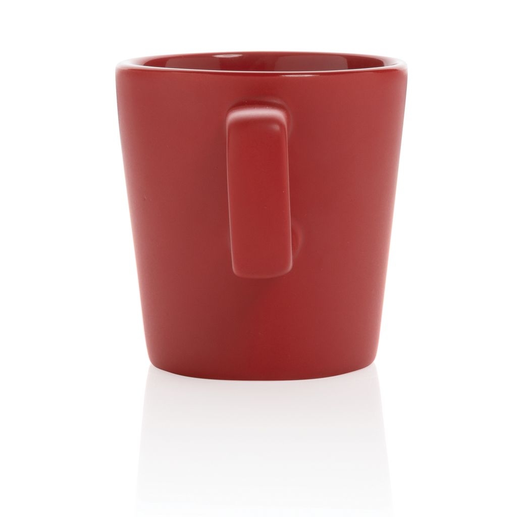 XDP434.05-4Moderne Keramik Kaffeetasse_ 300ml_ rot