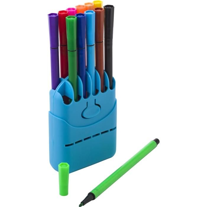 GI7803-18Filzstift-Set aus Kunststoff Evan_ hellblau