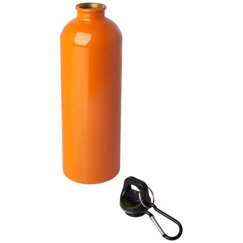 PF100861-4Oregon 750 ml RCS-zertifizierte_ einwandige Trinkflasche aus Edelstahl mit Karabinerhaken_ orange