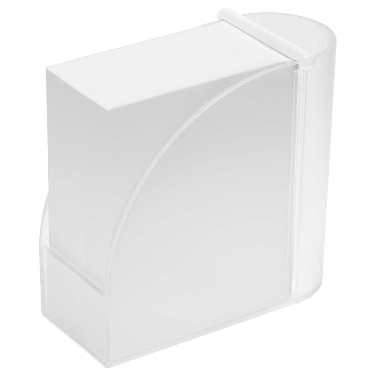 HE8268KPC-F7-0Zettelbox mit Koecher _Design_ gefrostet glasklar_ weiss