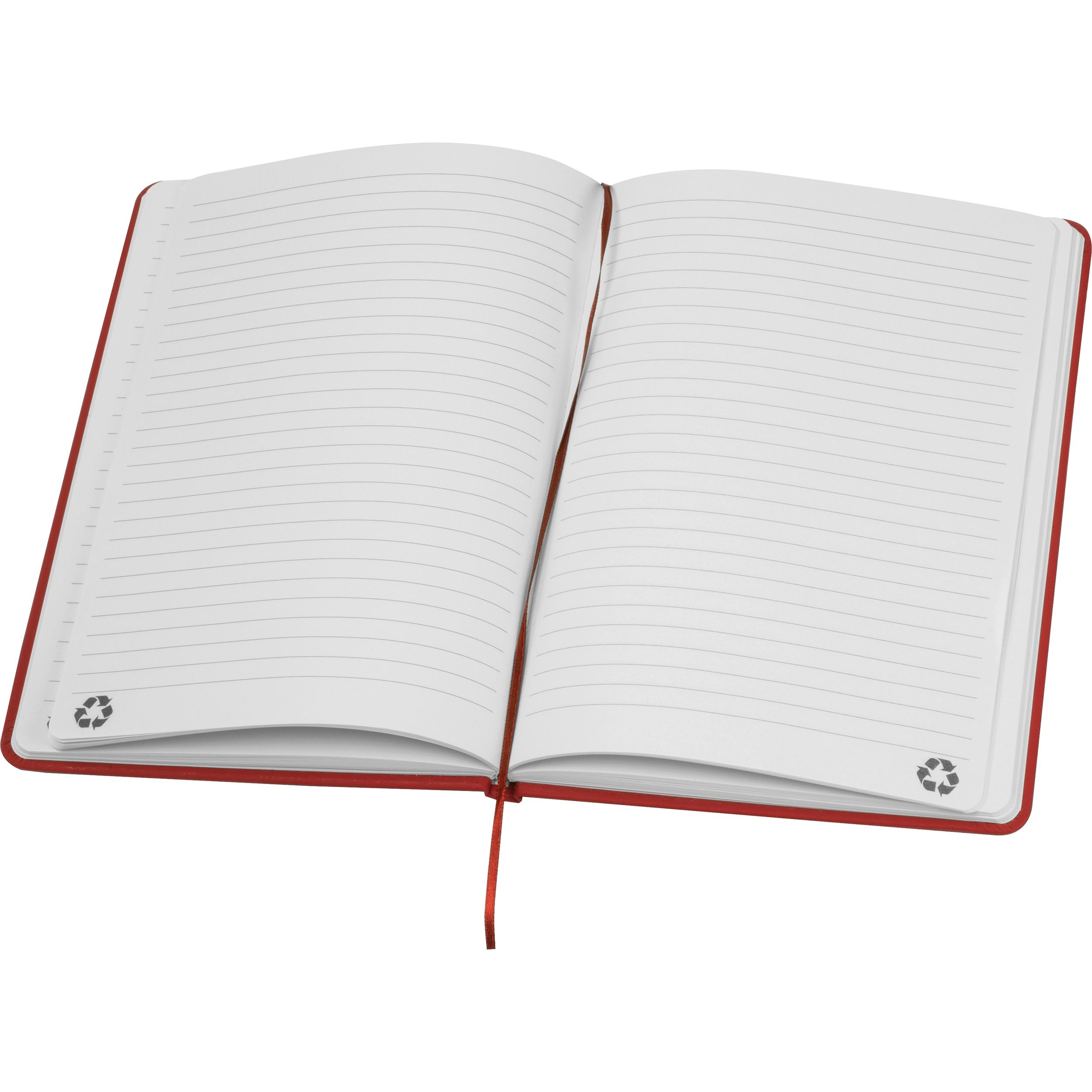 MA25261-05A5 Notizbuch aus recyceltem Papier DOMINIK_ rot