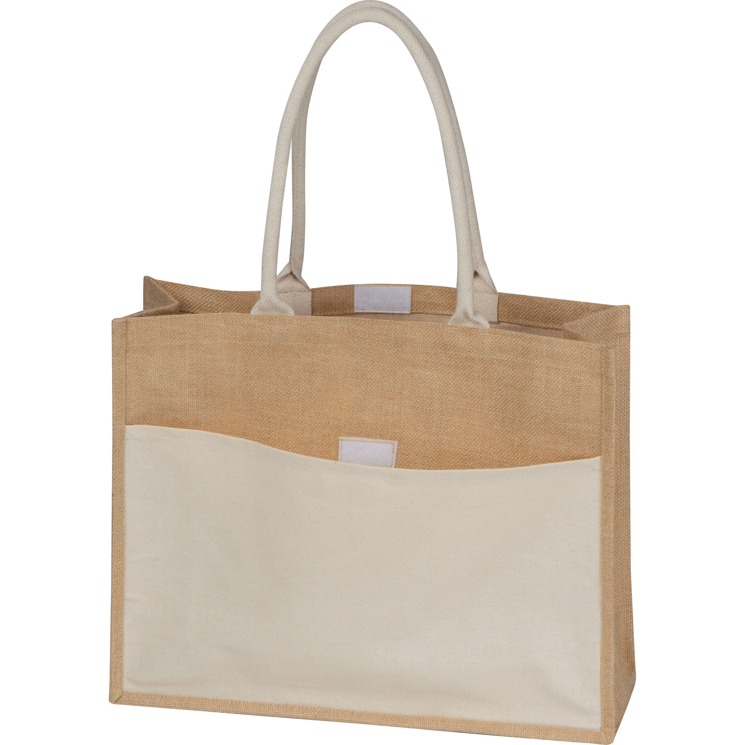 MA63891-13Jutetasche mit Vorfach ANA_ beige