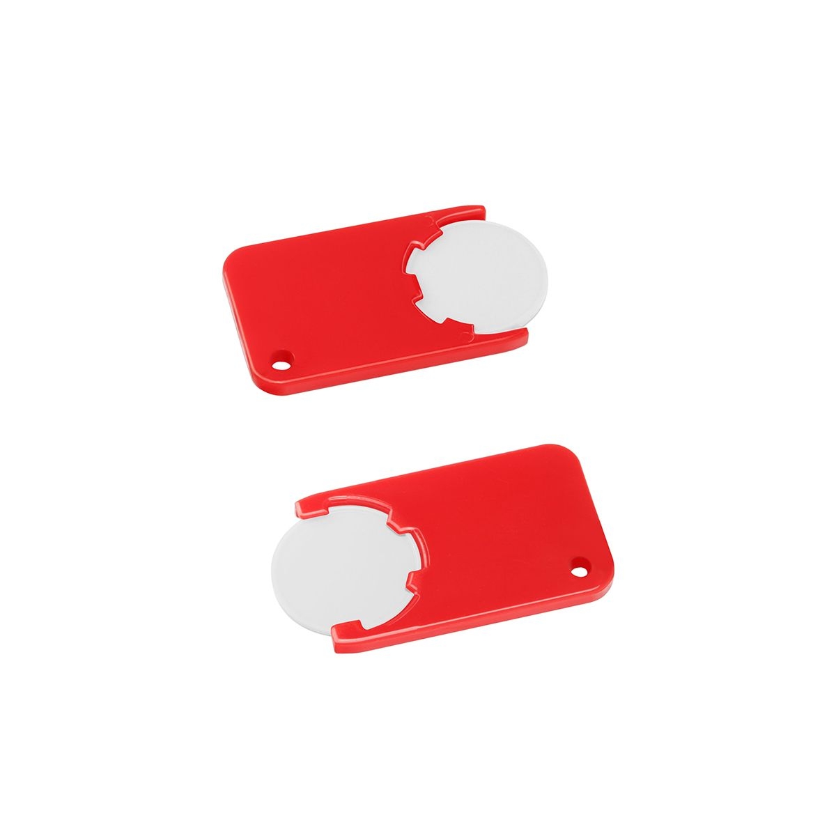 HE7454-0-1Chiphalter mit 1€-Chip _Beta_ weiss_ rot