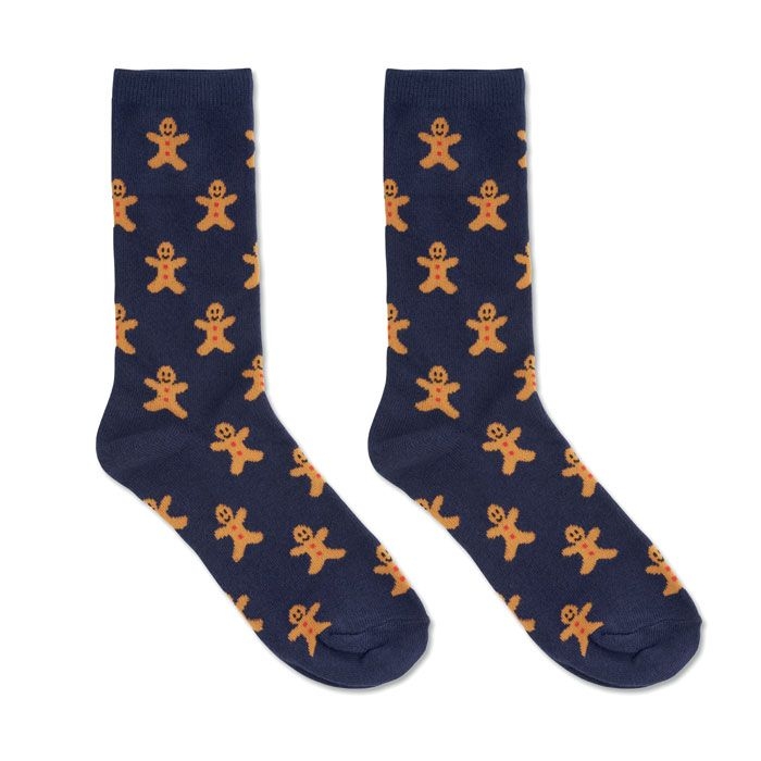 CX1574-04Soc Medium Weihnachtssocken M_ blau