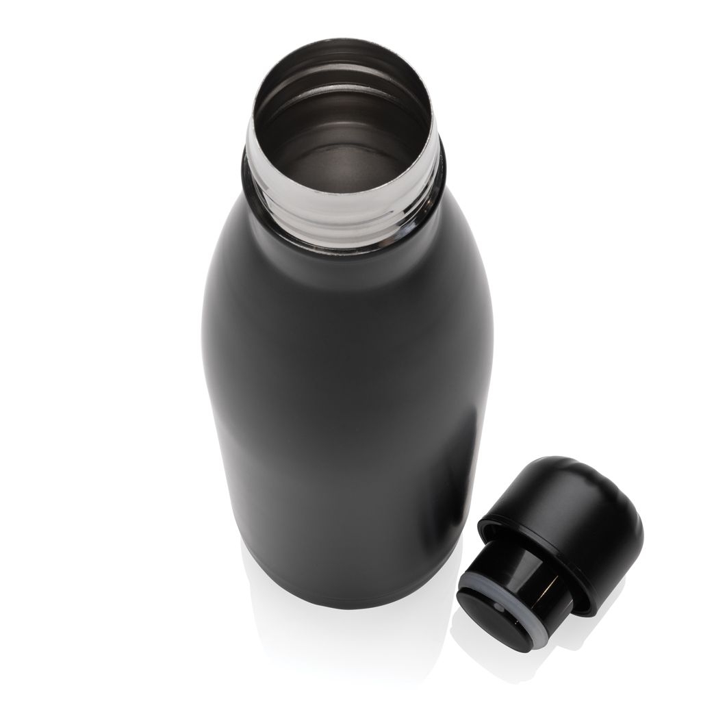 XDP435_72-1Eureka einwandige Wasserflasche aus RCS rec. Stainless-Steel_ schwarz
