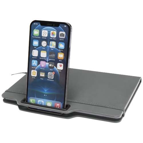 PF107969-3Nexus A5 Hardcover Notizbuch mit Kugelschreiber und Bleistiftset _schwarze Mine_ grau