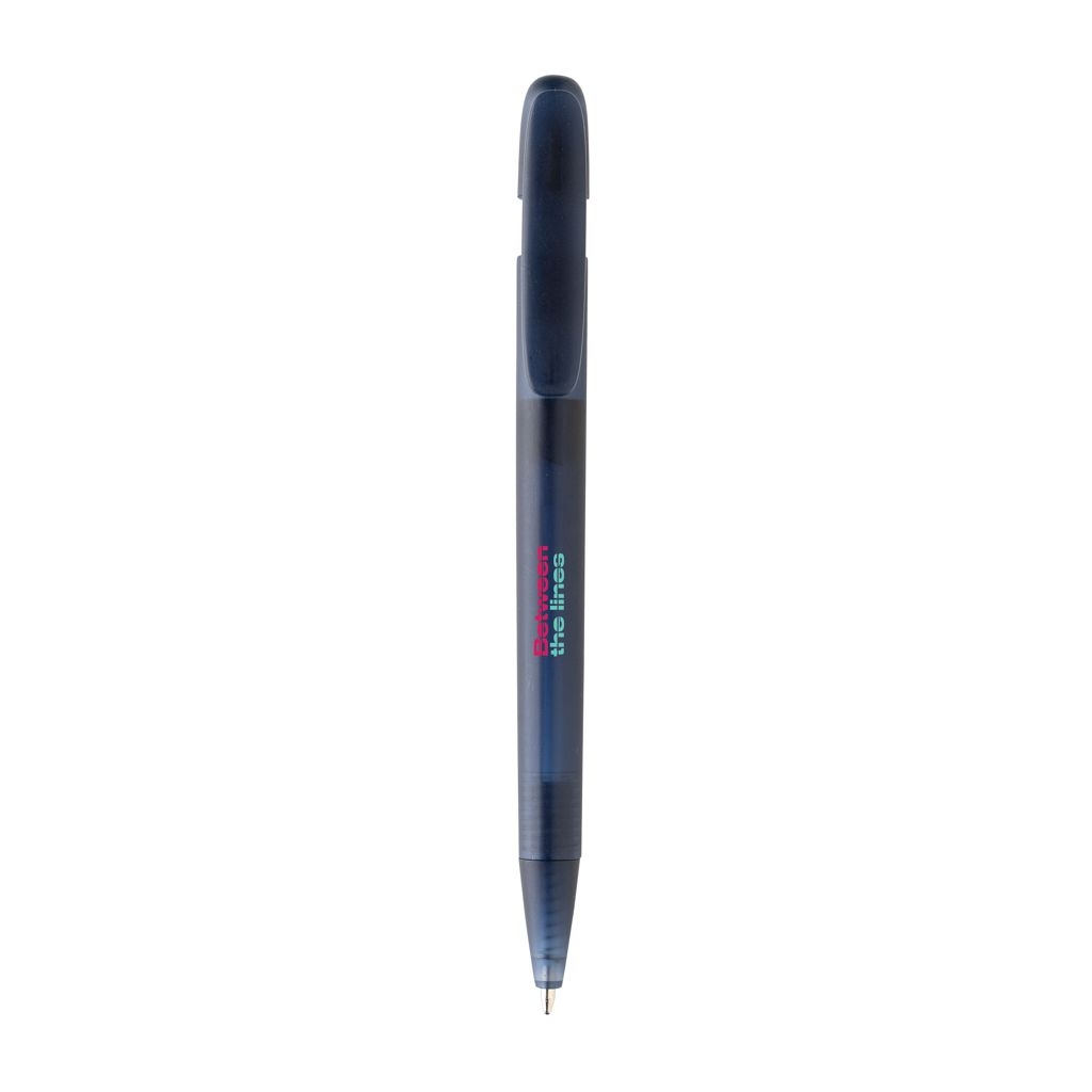 XDP611.26-25Devin transparenter Stift aus GRS zertifiziertem rABS_ navy blau