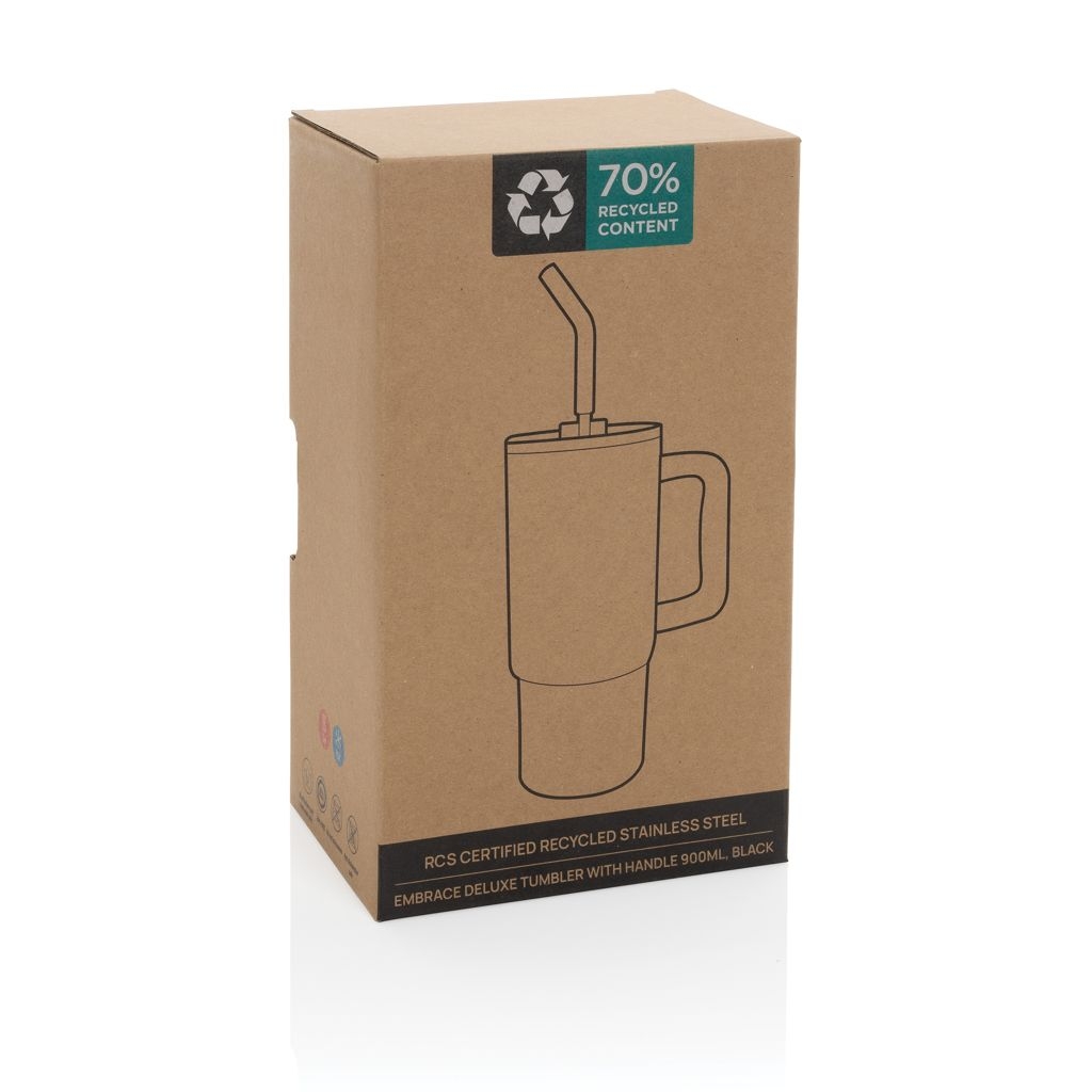 XDP437.30-03Embrace Deluxe Becher aus RCS recyceltem Edelstahl 900ml_ weiss