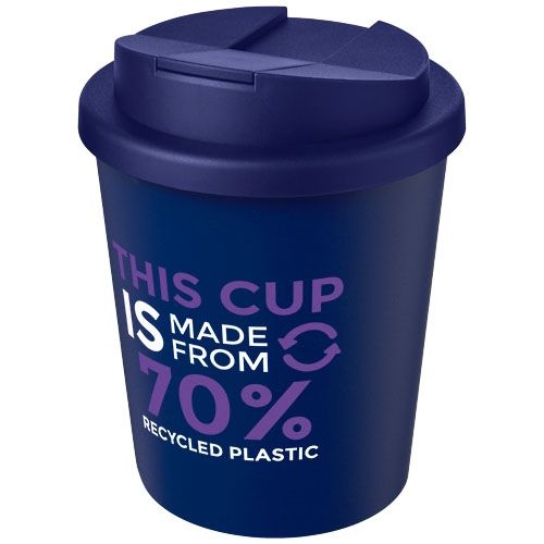 PF210455-16Americano® Espresso Eco 250 ml recycelter Isolierbecher mit auslaufsicherem Deckel _ blau