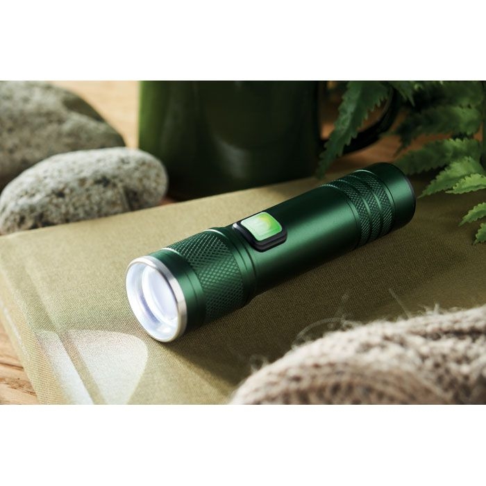 MO2724-60Flashra Wiederaufladbare Taschenlampe_ dunkelgruen