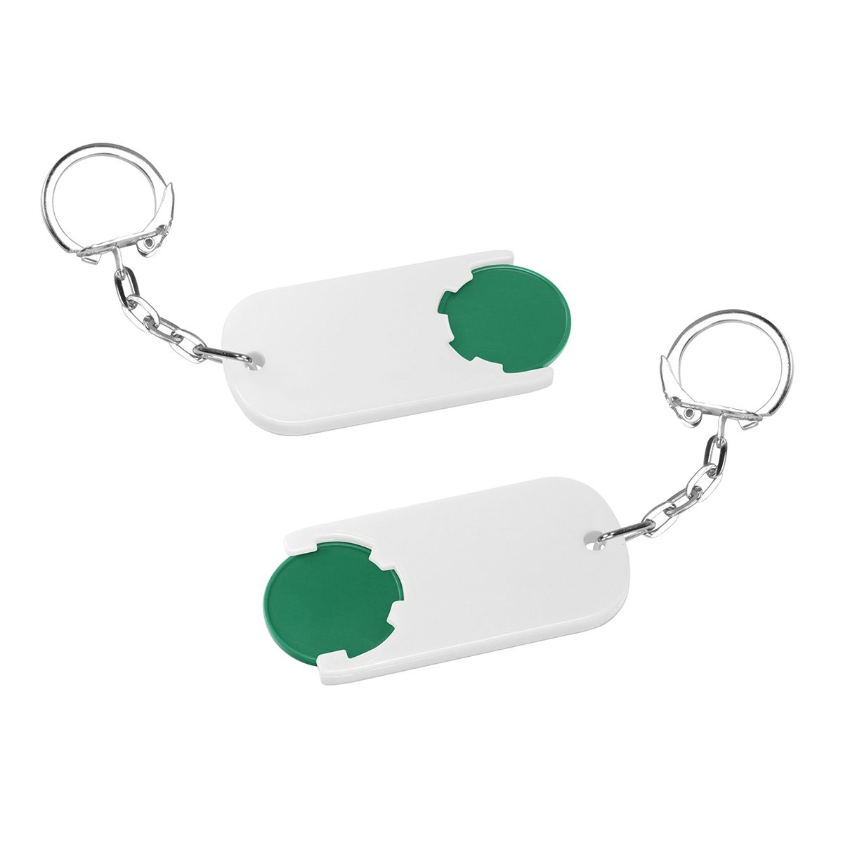 HE7439K-2-0Chiphalter mit 1€-Chip _Alpha_ gruen_ weiss