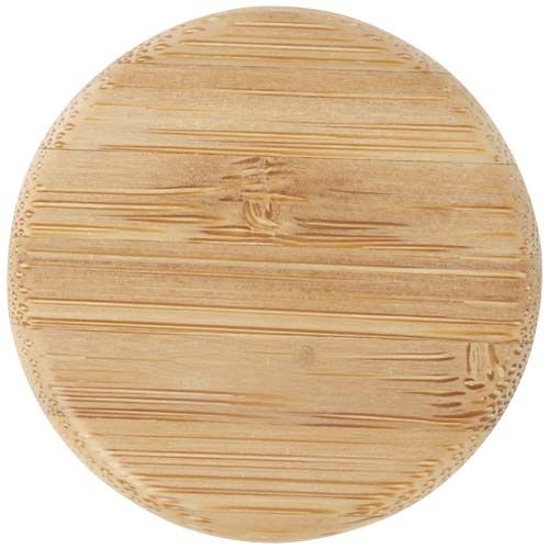 PF100830-1Lume 500 ml Flasche aus mattiertem Kalknatronglas mit Bambusdeckel  _ weiss