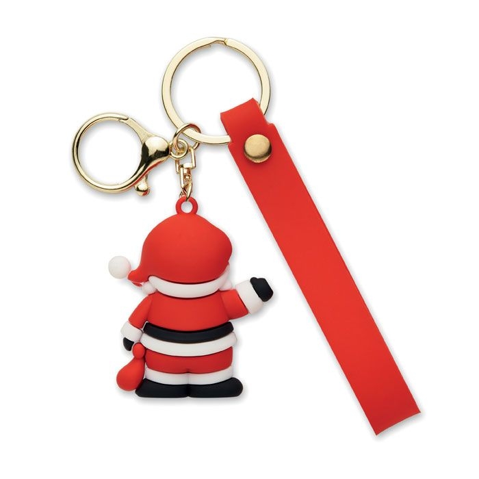 CX1605-05Santacharm Anhaenger Schluessel _ Tasche_ rot