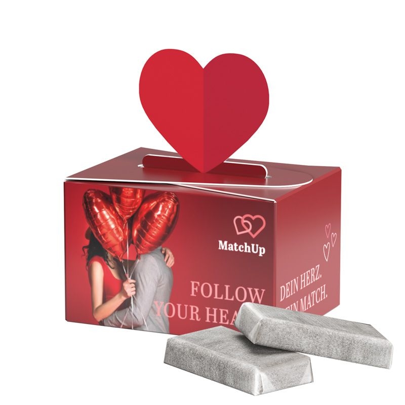JG10218Geschenkbox Mini Herz Schokotaefelchen