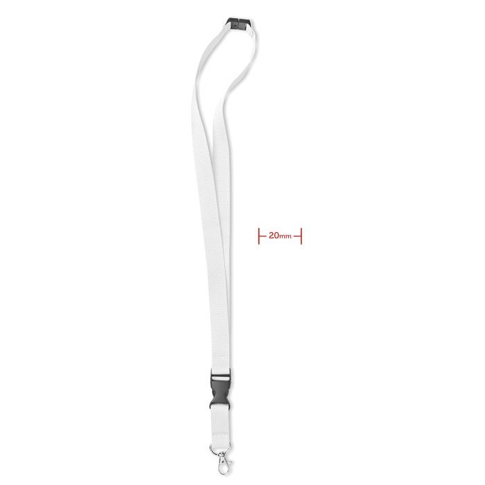 MO8595-06Lanyard mit Metallkarabiner_ weiss