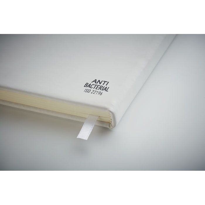 MO6141-06Arco Clean Antibakterielles A5 Notizbuch_ weiss