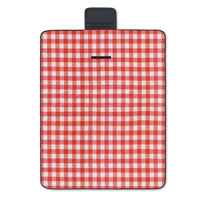 MO6891-05Caly Picknick Decke RPET-Fleece_ rot