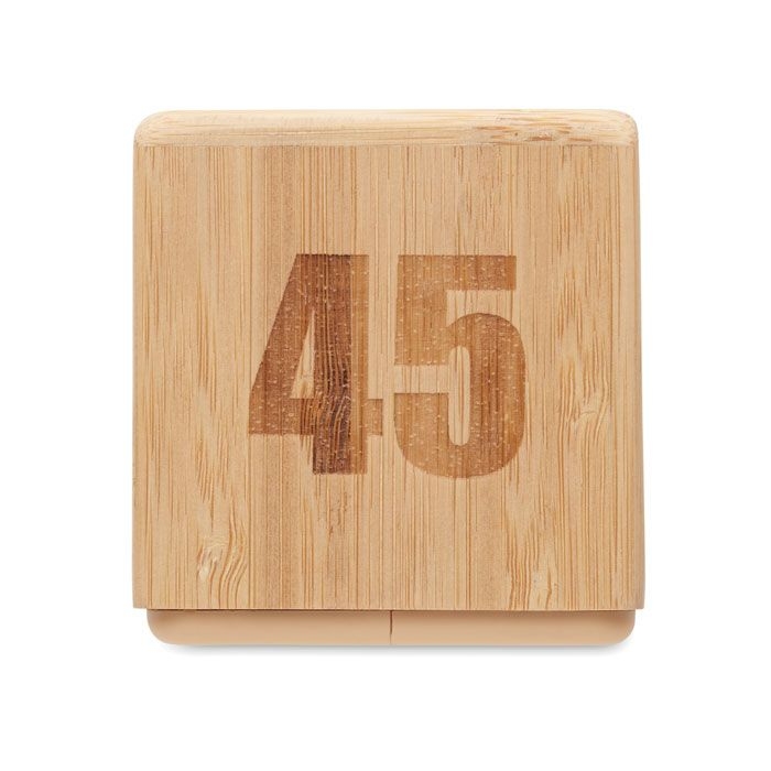 MO2933-40Curt Zeitwuerfel Bambus_ holz