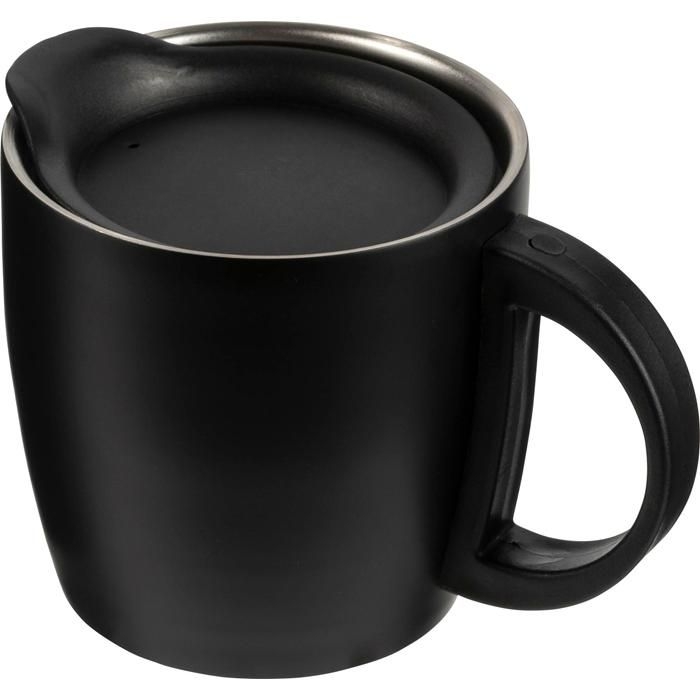GI8227-01Doppelwandiger Kaffeebecher aus Edelstahl _350 ml_ Rania_ schwarz