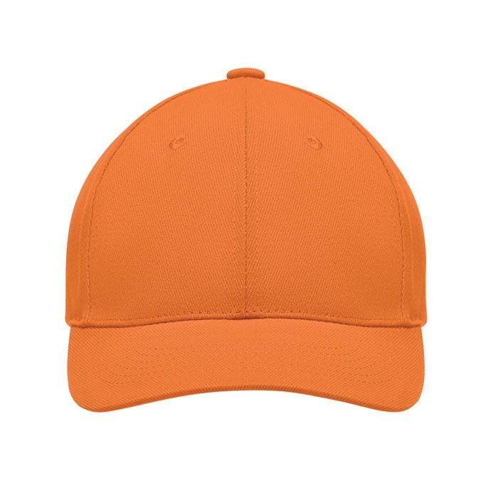 MO9643-10Tekapo Baseball cap 6 panels 270g_m²_ orange