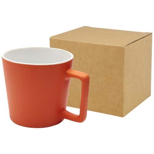 PF100900-3Cali 370 ml Keramiktasse mit matter Oberflaeche_ orange