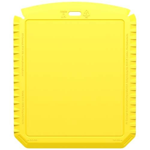 PF220502-2Thrym rechteckiger Eiskratzer aus recyceltem Kunststoff_ gelb