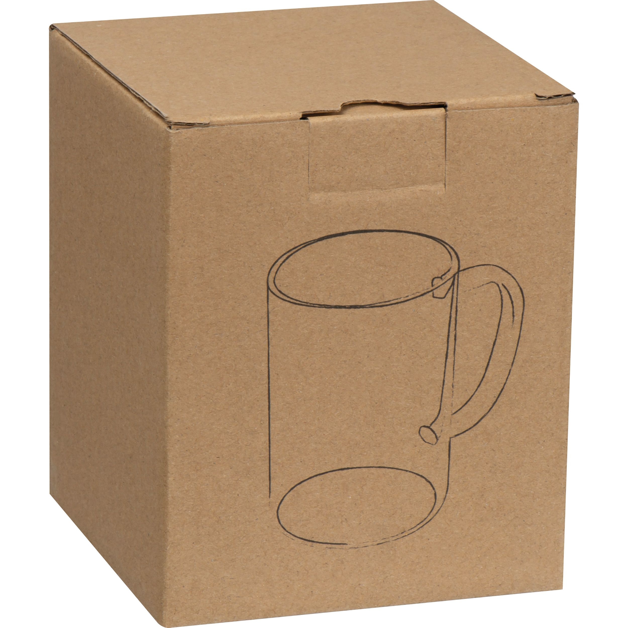 MA82340-05Glastasse mit farbigem Henkel_ 250ml EDDA_ rot