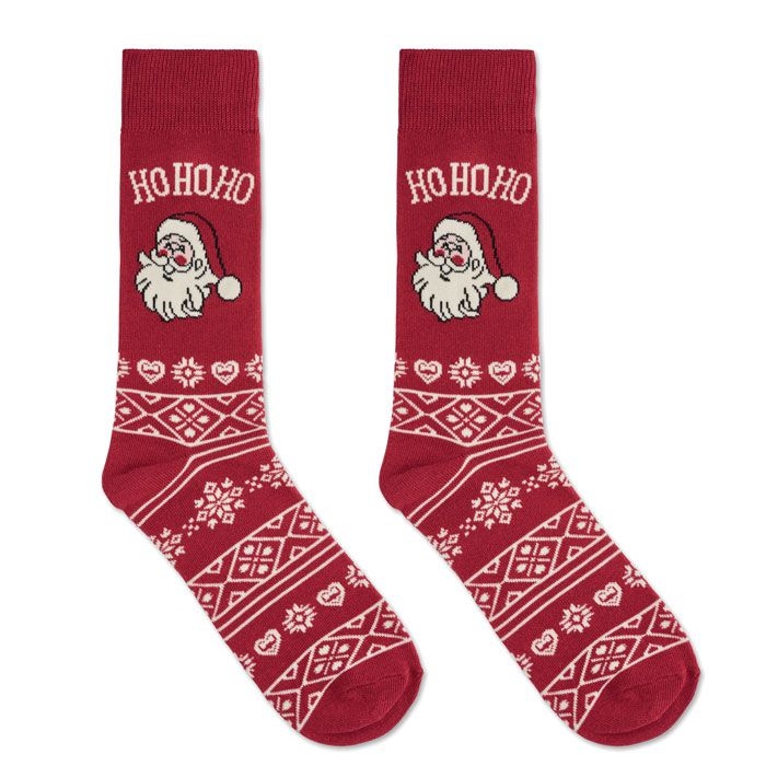 CX1574-02Soc Medium Weihnachtssocken M_ bordeaux