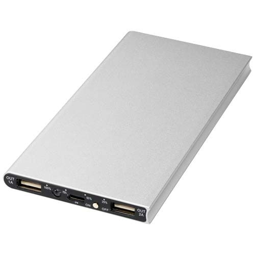 PF124112-2Plate 8000 mAh Aluminium-Powerbank_ silber
